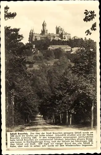 Ak Braunfels an der Lahn, Schloss Braunfels