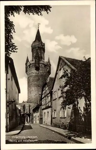 Ak Friedberg in Hessen, Partie am Adolfsturm