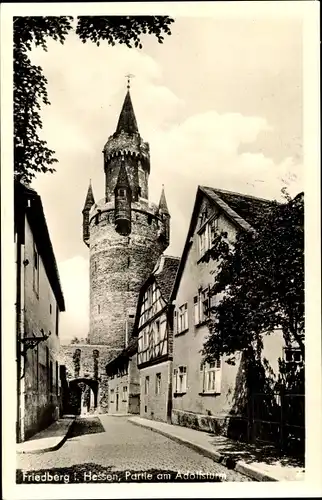 Ak Friedberg in Hessen, Partie am Adolfsturm