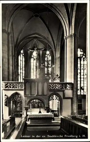 Ak Friedberg Hessen, Lettner in der ev. Stadtkirche