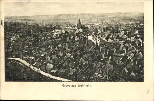 Ak Weinheim an der Bergstraße Baden, Panorama
