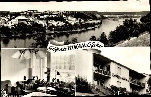 Ak Binau am Neckar, Panorama, Pension Kunze, Außenansicht, Innenansicht