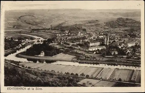 Ak Echternach Luxemburg, Panorama