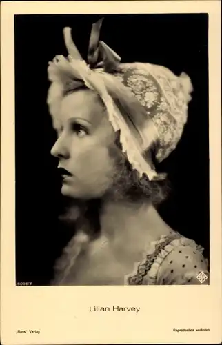 Ak Schauspielerin Lilian Harvey, Portrait, Hut
