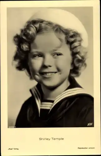 Ak Schauspielerin Shirley Temple, Portrait