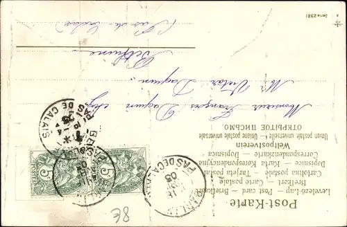 Präge Litho Fliehende weiße Mäuse