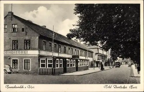 Ak Slawsk Heinrichswalde Ostpreußen, Hotel Deutsches Haus, Conditorei