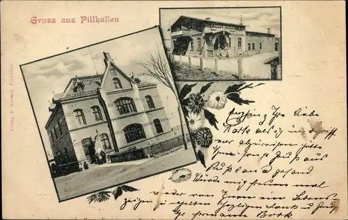 Ak Dobrowolsk Pillkallen Ostpreußen, Gebäude, Restauration