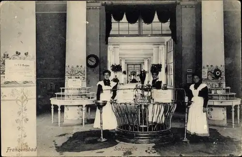 Ak Františkovy Lázně Franzensbad Region Karlsbad, Salzquelle