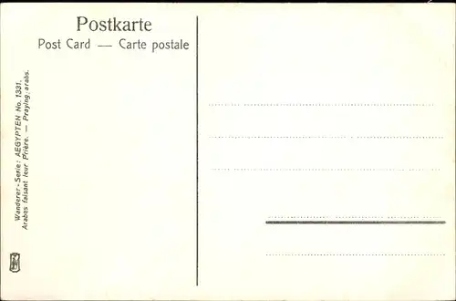 Künstler Ak Ägypten, Betende Araber