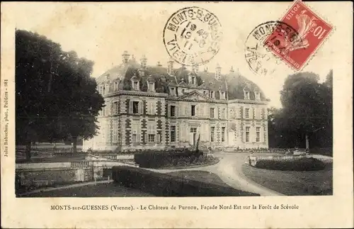 Ak Monts sur Guesnes Vienne, Le Chateau de Purnon