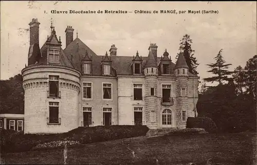 Ak Mayet Sarthe, Chateau de Mange