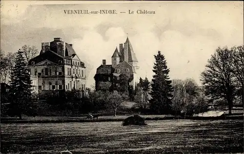 Ak Verneuil sur Indre Indre et Loire, Le Chateau