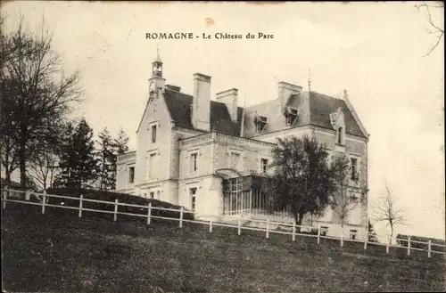 Ak Romagne Vienne, Le Chateau du Parc