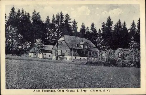 Ak Ober Nassau Frauenstein im Erzgebirge, Altes Forsthaus