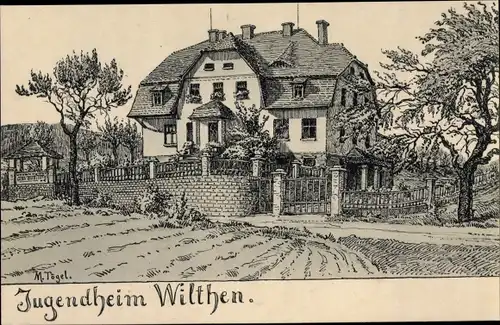 Künstler Ak Tögel M., Wilthen in der Oberlausitz, Jugendheim