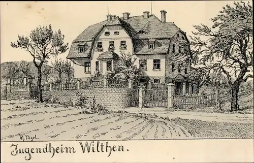 Künstler Ak Tögel M., Wilthen in der Oberlausitz, Jugendheim