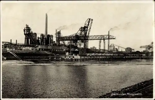 Ak Ijmuiden Velsen Nordholland Niederlande, Hoogovens, Fabrikgelände