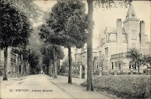 Ak Virton Wallonien Luxemburg, vue générale de l'Avenue Bouvier