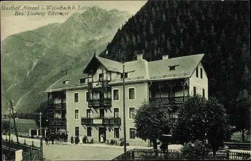 Ak Weissbach Salzburg Österreich, Gasthof Auvogel, Ludwig Eitzinger 