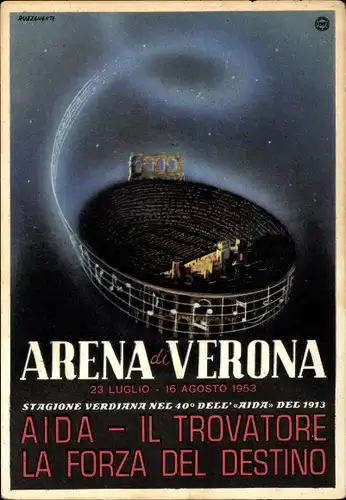 Ak Verona Veneto, Arena, Aida, Il Trovatore, La Forza del Destino 