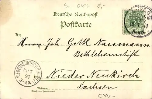 Litho Leipzig in Sachsen, Sächs. Thür. Industrie- und Gewerbeausstellung 1897