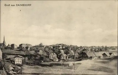 Ak Cainsdorf Zwickau in Sachsen, Totalansicht vom Ort