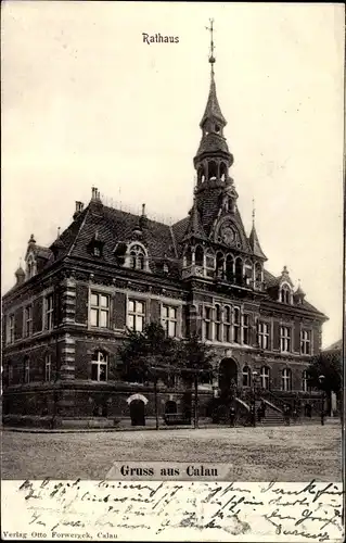Ak Calau in Brandenburg, Ansicht vom Rathaus