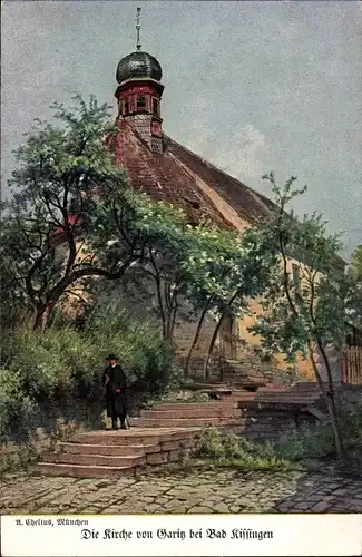 Künstler Ak Thelius, A., Garitz Bad Kissingen Unterfranken Bayern, Kirche