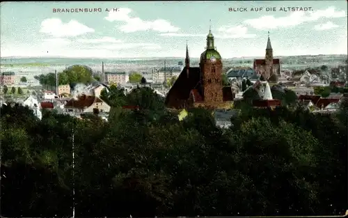 Ak Brandenburg an der Havel, Blick auf die Altstadt