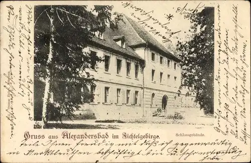 Ak Bad Alexandersbad Oberfranken, Schlossgebäude