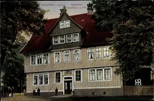 Ak Clausthal Zellerfeld im Oberharz, Apotheke