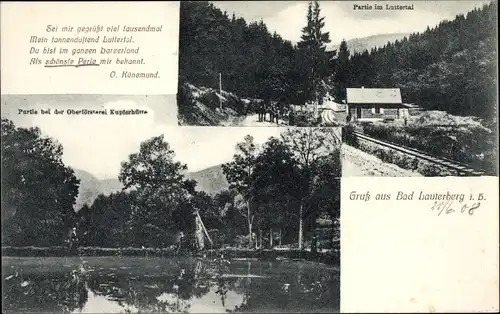 Ak Bad Lauterberg im Harz, Partie bei der Oberförsterei Kupferhütte, Luttertal