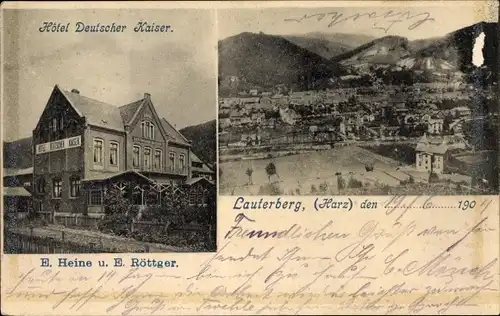 Ak Bad Lauterberg im Harz, Hotel Deutscher Kaiser, Inh. Heine und Röttger