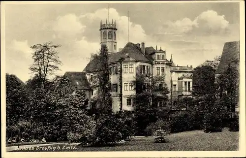 Ak Droyßig im Burgenlandkreis, Ansicht vom Schloss