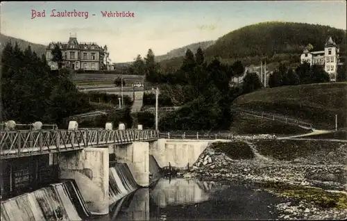 Ak Bad Lauterberg im Harz, Wehrbrücke, Villen