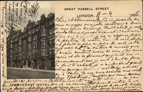 Ak London, Thackeray Hotel, Great Russell Street