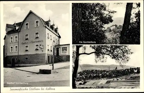 Ak Eitelborn Rheinland Pfalz, Gasthof Sporkenburg, Gesamtansicht