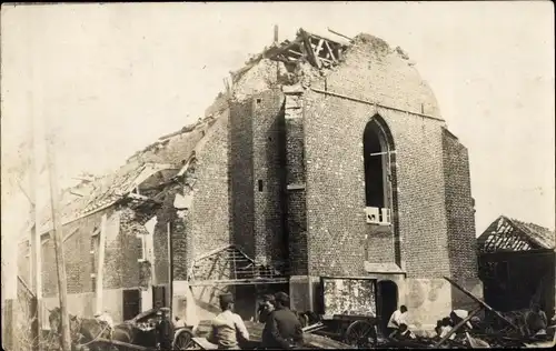 Foto Ak Borculo Berkelland Gelderland, Stormramp 1925, Zerstörungen der Sturmkatastrophe, Kerk