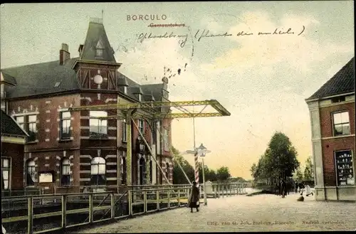 Ak Borculo Gelderland, Gemeentehuis