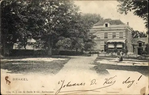 Ak Brakel Gelderland Niederlande, Villa, Gartenanlagen