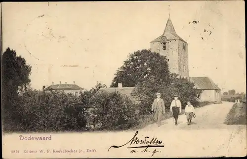 Ak Dodewaard Gelderland, Ortsansicht, Kirche, Kerk