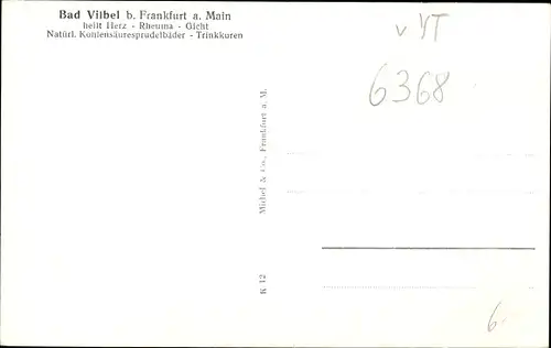 Ak Bad Vilbel in Hessen, Rathaus, Hassia Sprudel, Kurhaus, Schwimmbad