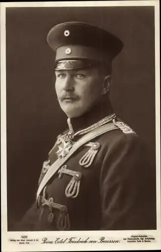 Ak Eitel Friedrich Prinz von Preußen, Husarenuniform, Portrait