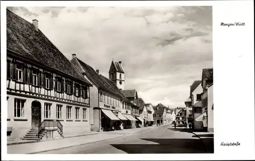 Ak Mengen in Oberschwaben Württemberg, Hauptstraße, Drogerie