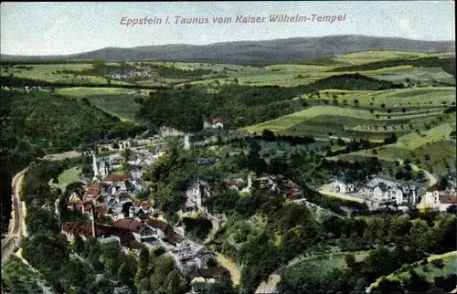 Ak Eppstein im Taunus, Totale vom Kaiser Wilhelm Tempel gesehen