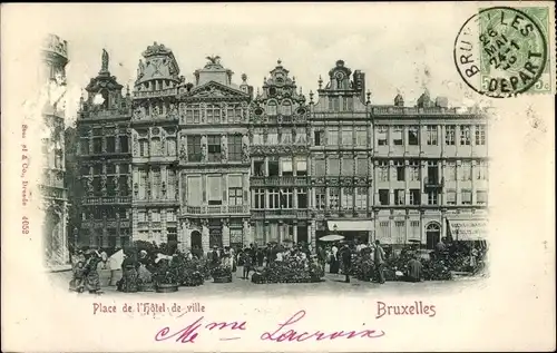 Ak Bruxelles Brüssel, Place de l'Hôtel de Ville