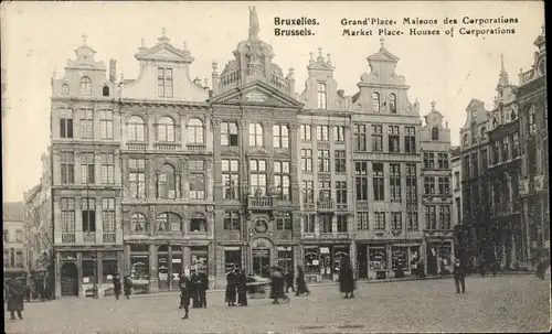 Ak Bruxelles Brüssel, Grand Place, Maisons des Corporations