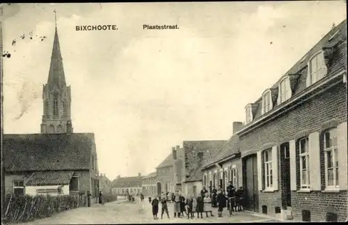 Ak Bixschoote Langemark Poelkapelle Westflandern, Plaatstraat