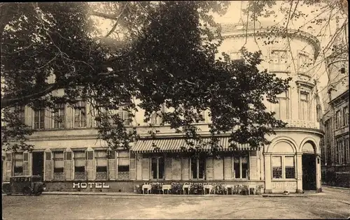 Ak Bruges Brügge Flandern Westflandern, St. George Hotel, Restaurant, Place du Bourg